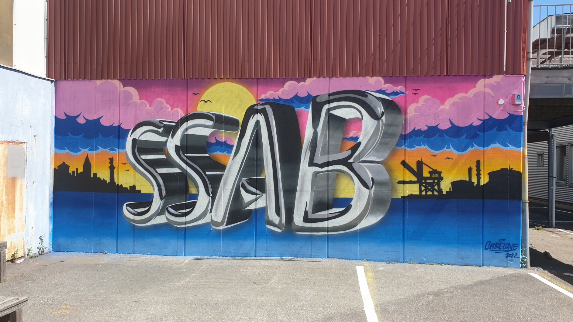 Cabel Mural Graffiti SSAB Göteborg